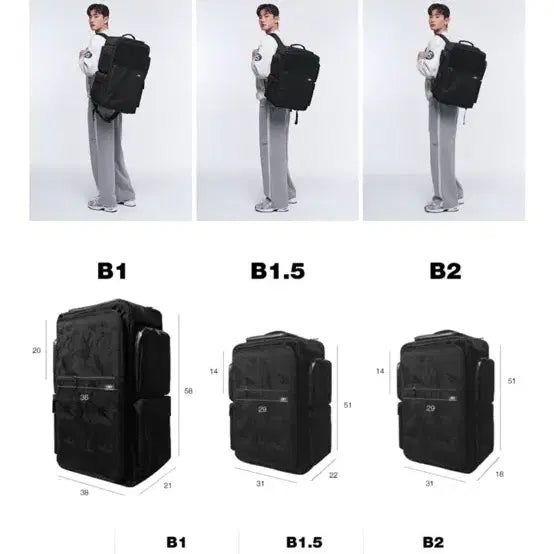 [BUNJANG] Born To Win Black Backpack B1.5 / 보른토윈 블랙 백팩 B1.5