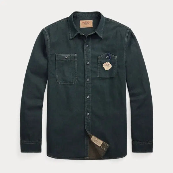 [BUNJANG] RRL Indigo Denim Workshirt / RRL 더블알엘 인디고 데님 워크셔츠