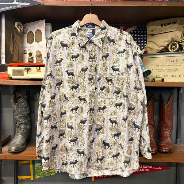 [BUNJANG] Pendleton Native American Hunting Pattern Wool Flannel Shirt 2XL / 펜들턴 네이티브 아메리칸 헌팅 패턴 울 셔츠 N2494 플란넬