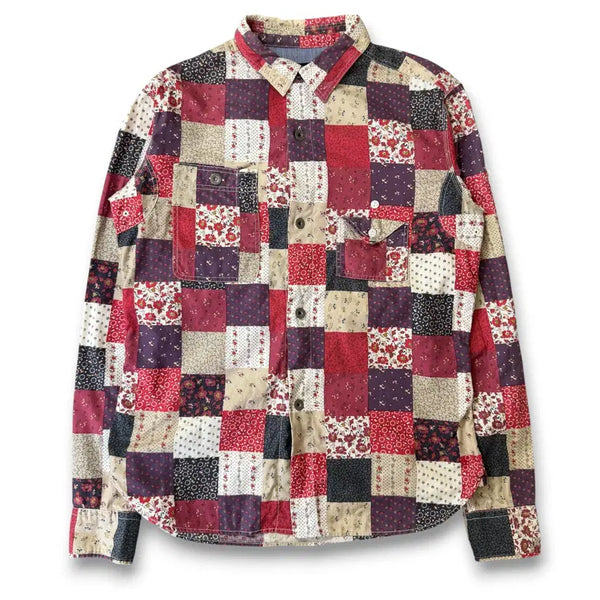 [BUNJANG] PPFM Vintage Floral Patchwork Shirt / JPN PPFM 빈티지 플로럴 패치워크 셔츠 L