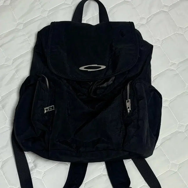 [BUNJANG] Noiago Nylon Backpack / 노이아고 NOI1184 심볼 로고 백팩 (블랙)