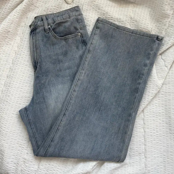 [BUNJANG] Light Wash Semi-Wide Denim Pants (Size L) / 연청 워싱 세미와이드 데님팬츠 L사이즈