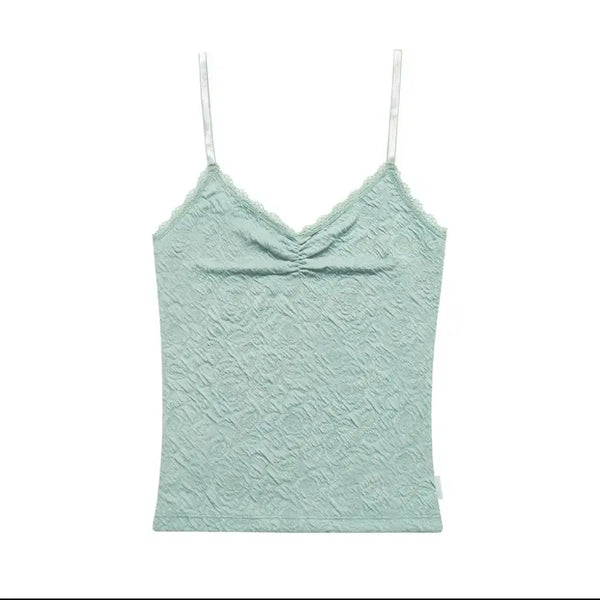 [BUNJANG] Mireco Flower Embossed Sleeveless Mint / 미레코 슬리브리스 민트 MIRECO_FLOWER EMBOSSED SLEEVELESS MINT