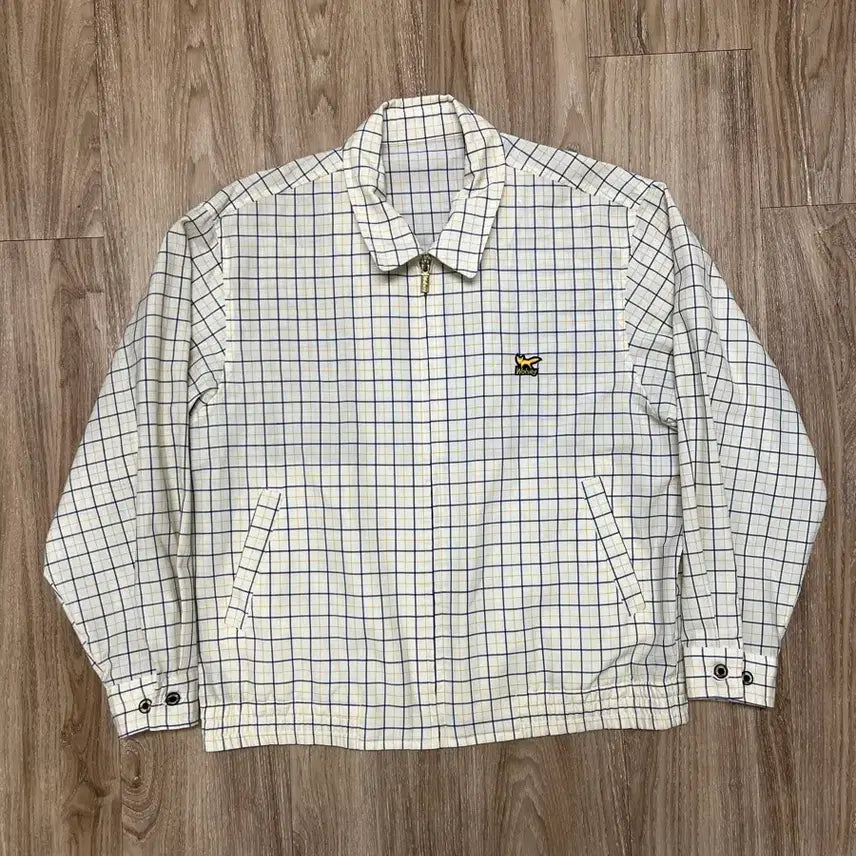 [BUNJANG] Wolsey Blue Check Blouson Jacket / Wolsey 체크 블루종 자켓
