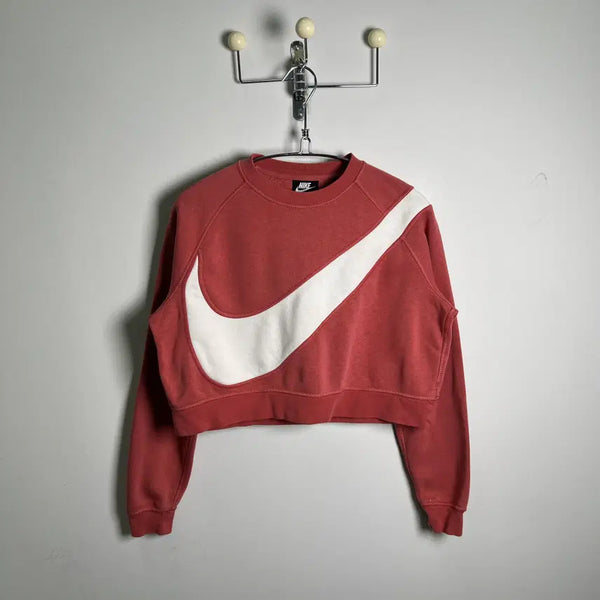 [BUNJANG] Nike Big Swoosh Cropped Sweatshirt S / NIKE 나이키 빅 스우시 크롭 맨투맨 S