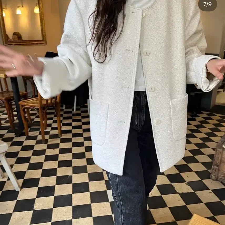 [BUNJANG] Ethos Oversized Tweed Jacket / 에토스 오버핏 트위드 자켓