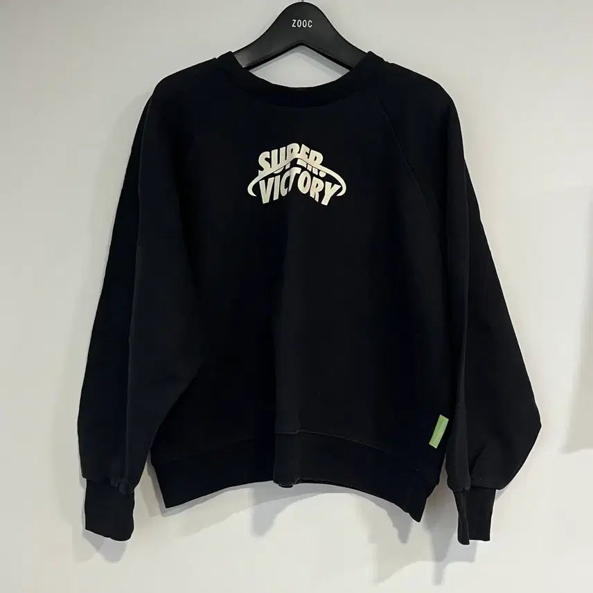 [BUNJANG] Black Cropped Sweatshirt T-Shirt / 맨투맨 티셔츠