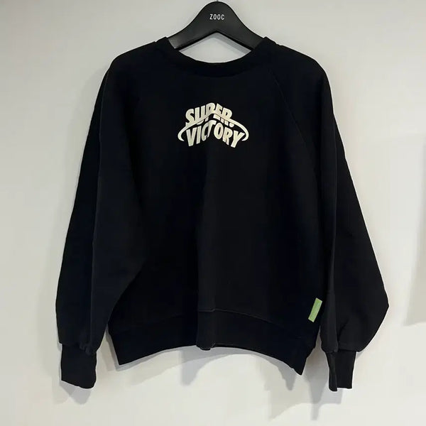 [BUNJANG] Black Cropped Sweatshirt T-Shirt / 맨투맨 티셔츠