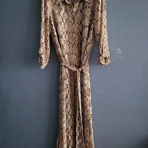 [BUNJANG] Michael Kors Snake Pattern Shirt Dress / 마이클코어스  패턴 셔츠 원피스