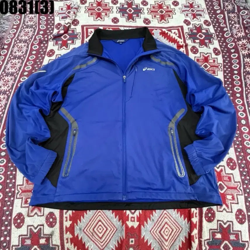 [BUNJANG] Asics Zip-Up Jacket Blue/Black Size 110 / 아식스 집업 자켓 블루/블랙 110 9/1