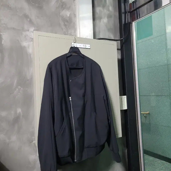 [BUNJANG] Solid Homme Black Bomber Jacket Size 48 / 솔리드옴므 봄버 블랙 점퍼 48사이즈