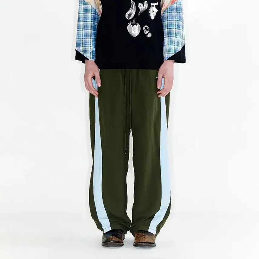 [BUNJANG] Openyyy YY Color Block Pants Khaki / 오픈와이와이 YY Color Block Pants 카키