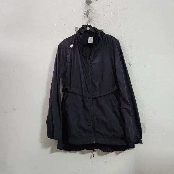 [BUNJANG] Descente Windbreaker Zip-up Jacket Black / 데상트 바람막이 집업 자켓 블랙