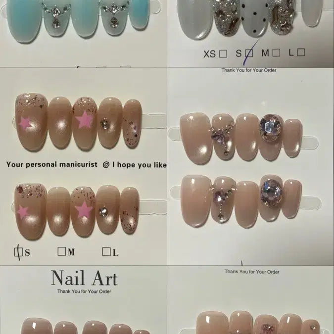 [BUNJANG] Handmade Reusable Nail Tips (Size S) / 재사용 가능한 수제 네일팁 (s사이즈)