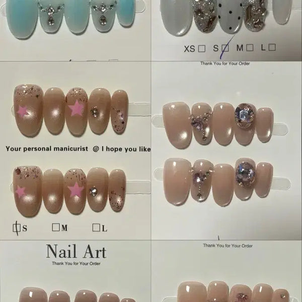 [BUNJANG] Handmade Reusable Nail Tips (Size S) / 재사용 가능한 수제 네일팁 (s사이즈)
