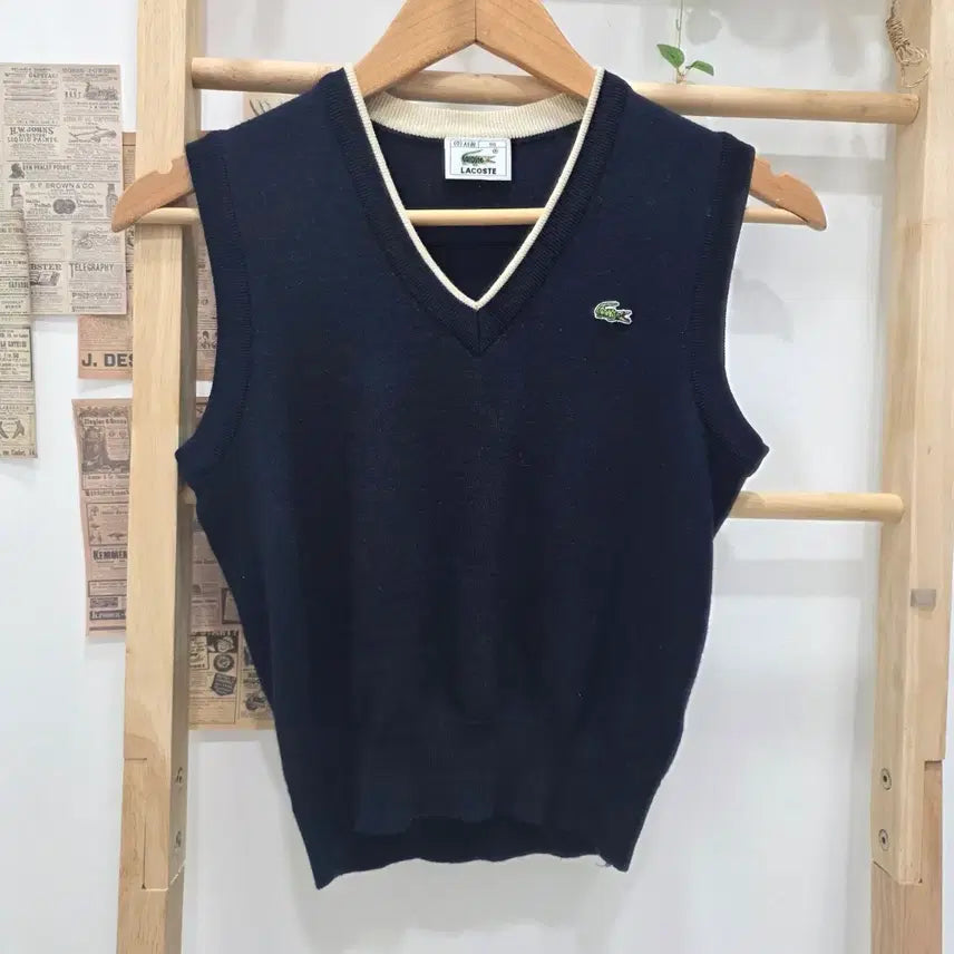 [BUNJANG] Lacoste Knit Vest Navy (Size 90) / [90]라코스테 니트 조끼 네이비