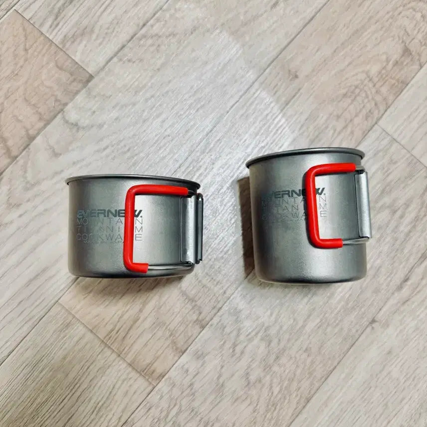 [BUNJANG] Evernew Titanium Mug (300ml & 220ml) Bundle / 에버뉴 티타늄 머그 Mug 300ml, 데미타세 220ml 일괄