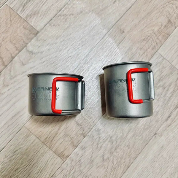 [BUNJANG] Evernew Titanium Mug (300ml & 220ml) Bundle / 에버뉴 티타늄 머그 Mug 300ml, 데미타세 220ml 일괄