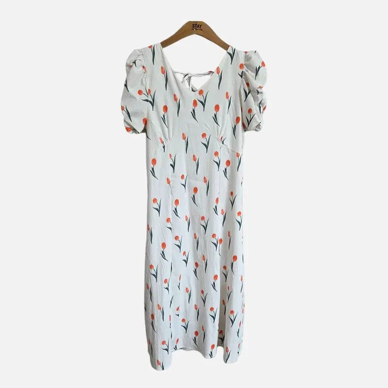 [BUNJANG] White One-Piece Dress FREE Size / 화이트 여자 FREE 원피스 O2539