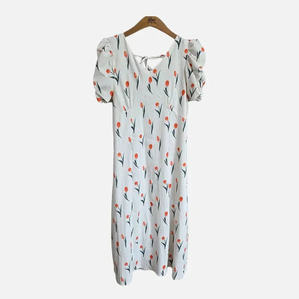 [BUNJANG] White One-Piece Dress FREE Size / 화이트 여자 FREE 원피스 O2539