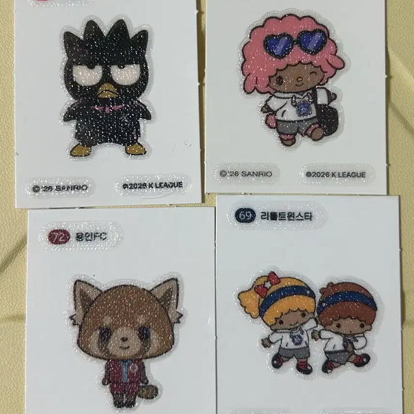 [BUNJANG] Sanrio x K League Sticker Set / 세븐일레븐 산리오 k리그 띠부씰 배드바츠마루 마이스윗피아노 리틀트윈스타