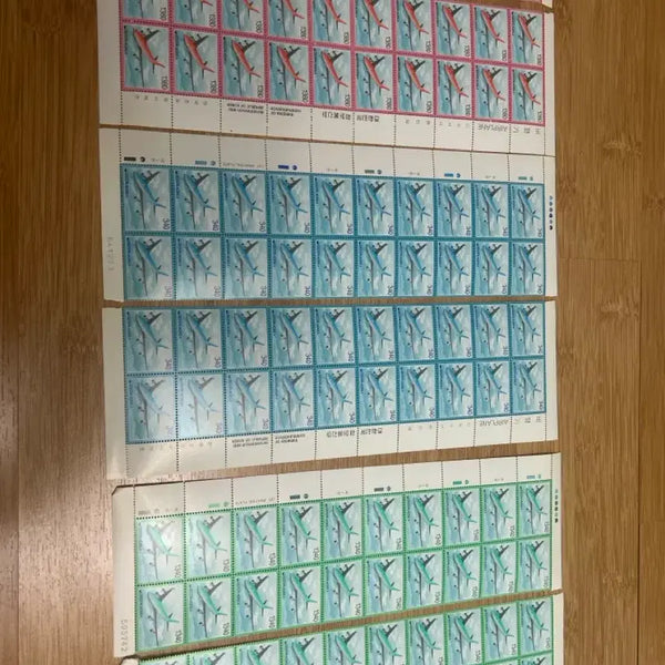 [BUNJANG] Airplane Stamp Set (3 Types) / 우표 비행기 세트 3종