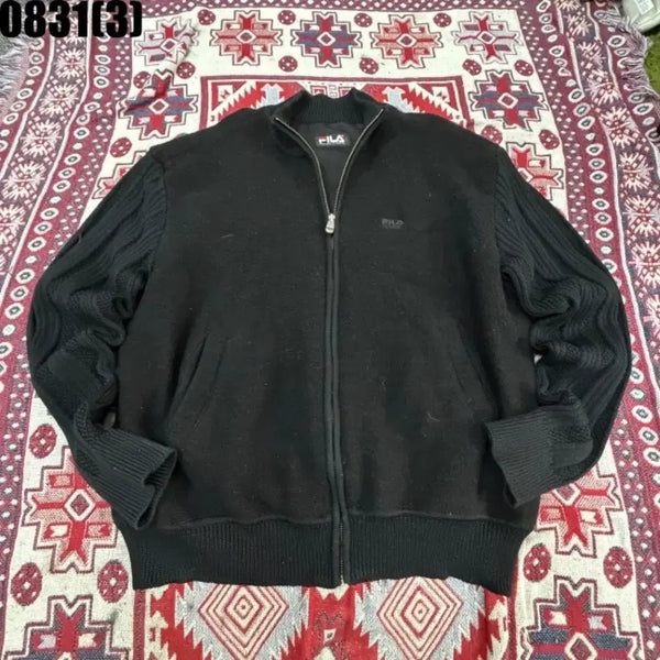 [BUNJANG] Fila Black Zip-Up Jacket 105 / 휠라 집업 블랙 105 9/1