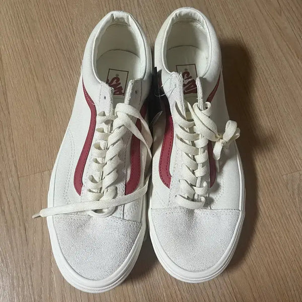 [BUNJANG] Vans Style 36 White Red 275mm / [새제품] 반스 스타일 36 275mm
