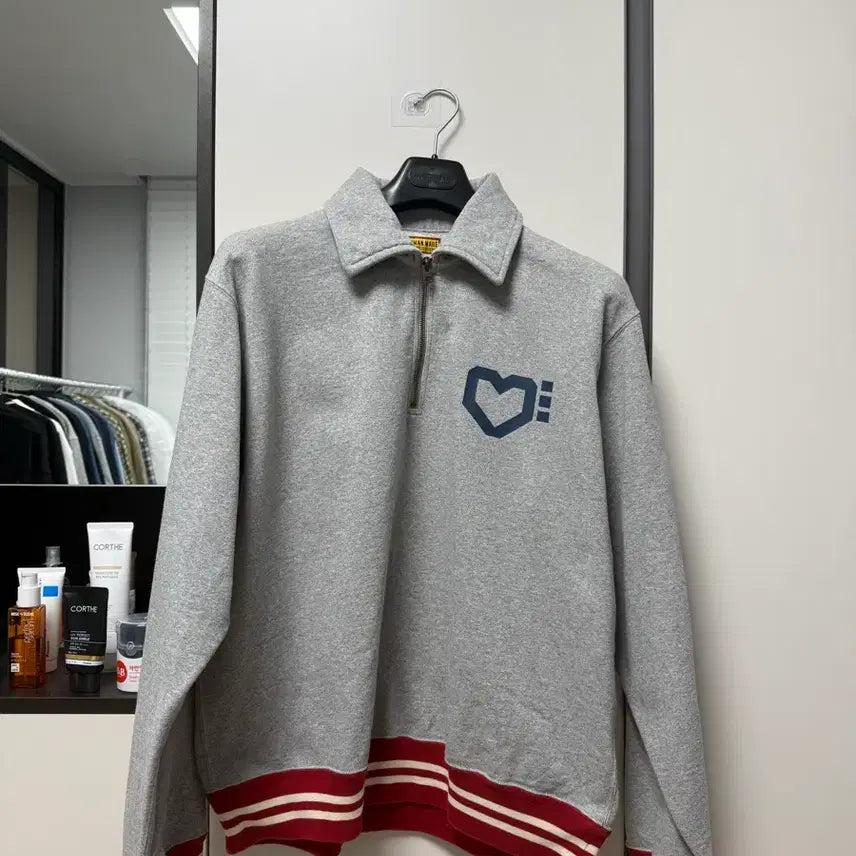 [BUNJANG] Human Made Half Zip-up Gray XL / 휴먼메이드 하프 집업 그레이 XL