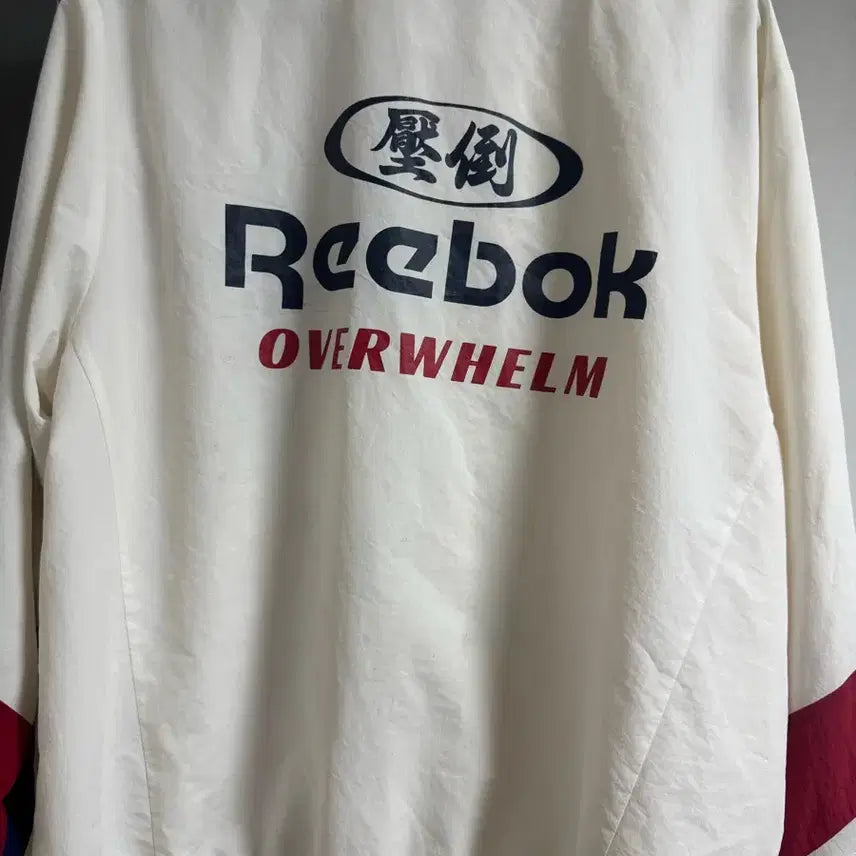 [BUNJANG] APDO x Reebok Windbreaker White / 압도 리복 바람막이