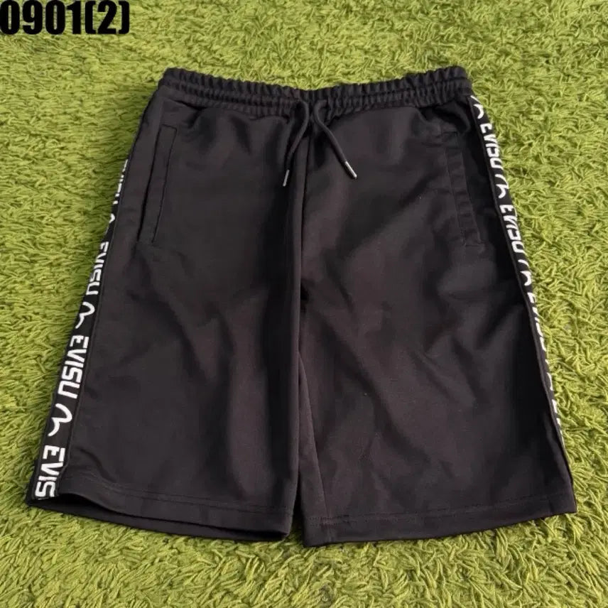 [BUNJANG] EVISU Training Shorts Black L / EVISU 트레이닝 반바지 블랙 L 0901