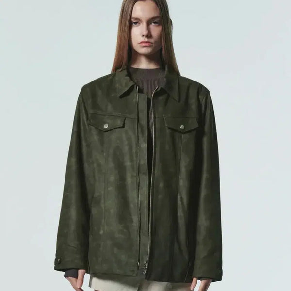 [BUNJANG] Current Vintage Washing Polyester Jacket / (새상품) 커런트 빈티지 워싱 폴리에스터 자켓
