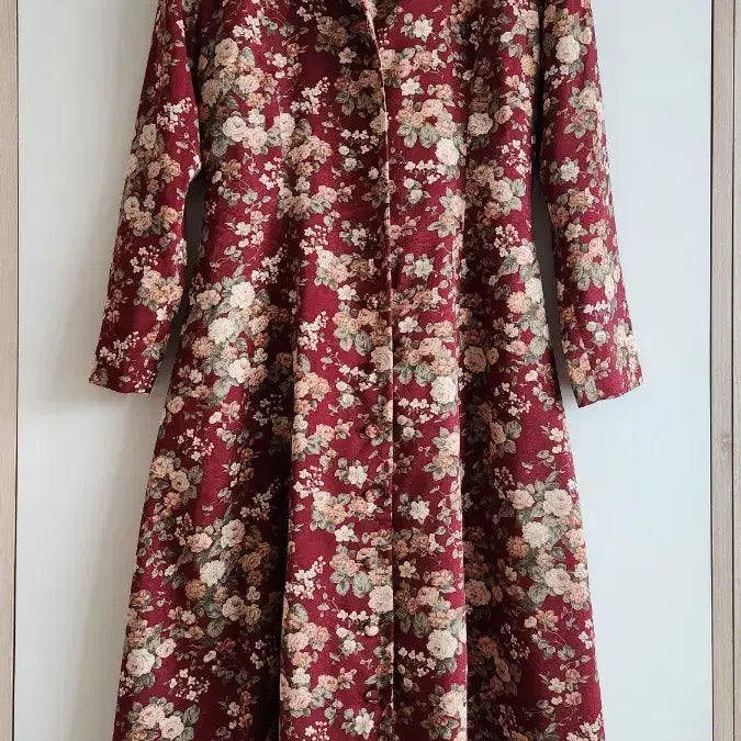 [BUNJANG] Vintage Flower Pattern Long Dress / 빈티지 플라워 패턴 롱 원피스