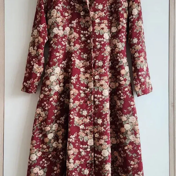 [BUNJANG] Vintage Flower Pattern Long Dress / 빈티지 플라워 패턴 롱 원피스