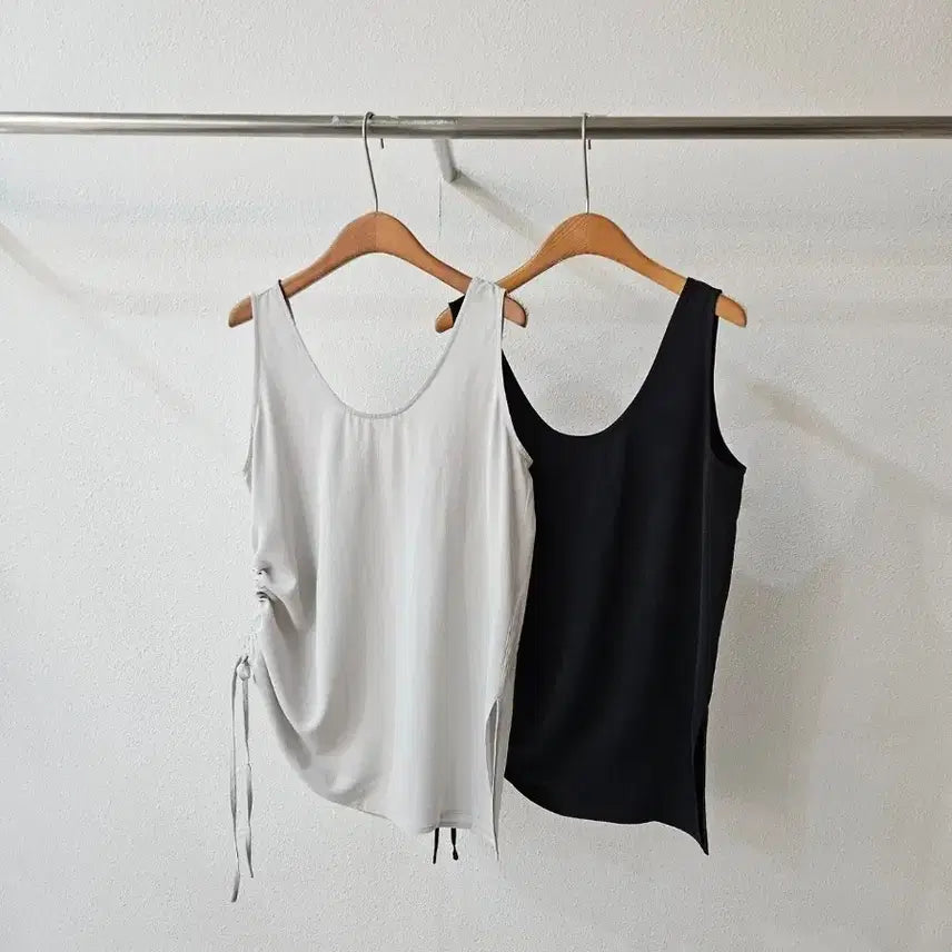 [BUNJANG] Shirring Sleeveless Top / 셔링 나시 탑