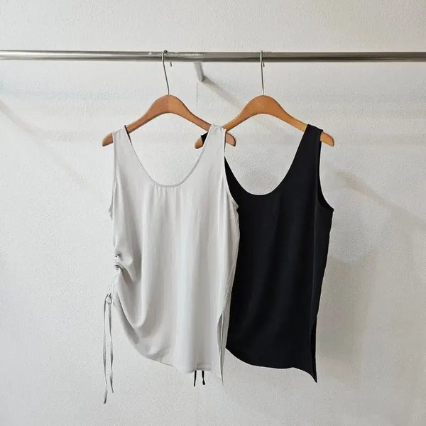 [BUNJANG] Shirring Sleeveless Top / 셔링 나시 탑