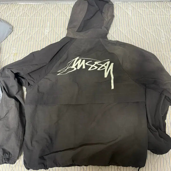 [BUNJANG] Stussy Wave Dye Beach Shell Windbreaker Jacket - Size M / 스투시 웨이브 다이 비치 쉘 바람막이 m