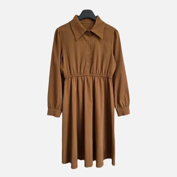 [BUNJANG] Brown Dress - Free Size / 브라운 여자 FREE 원피스 O2490