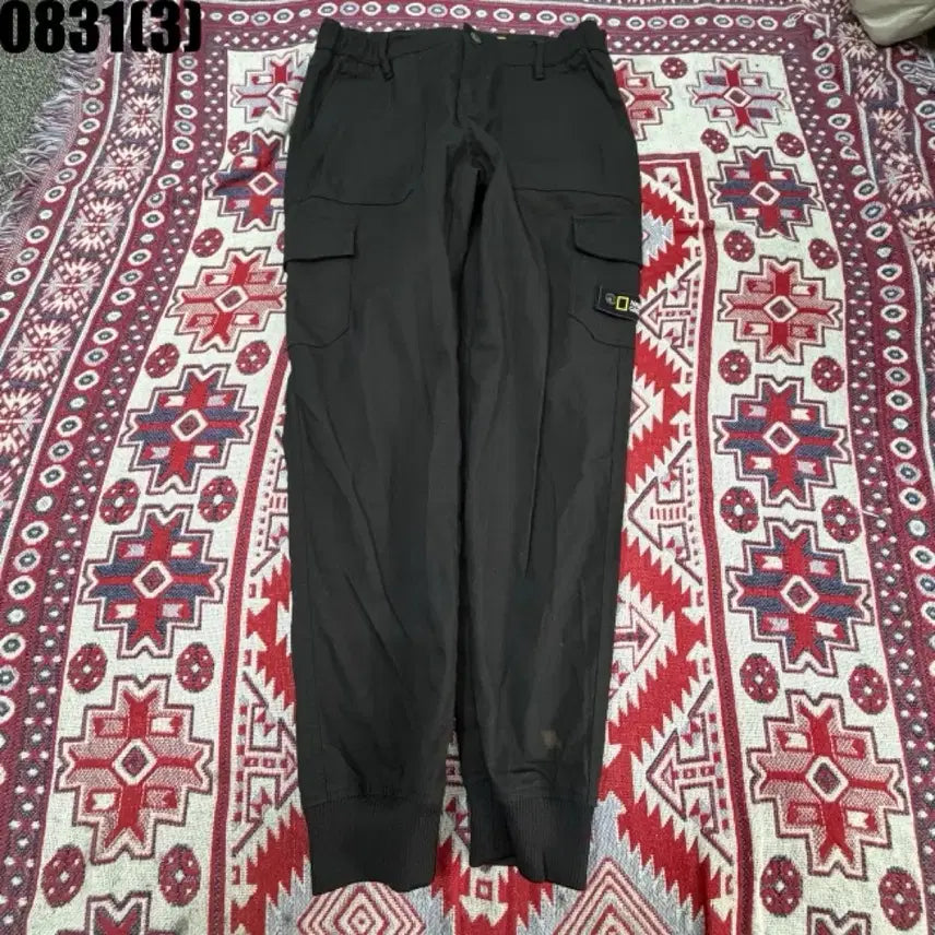 [BUNJANG] National Geographic Black Cargo Pants Size 73 / 내셔널 지오그래픽 카고 바지 블랙 73사이즈 0831