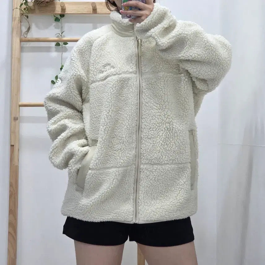 [BUNJANG] Eider Chamois Fleece Jacket Ivory L / [L]아이더 샤모니 플리스 자켓 아이보리