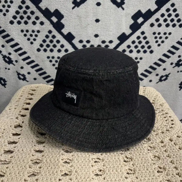 [BUNJANG] Stussy Box Logo Bucket Hat / [S-M] 스투시 박스로고 벙거지 버킷햇 모자