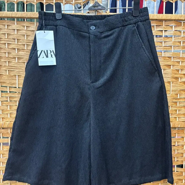[BUNJANG] Zara Black Textured Banded Shorts / 자라 반바지