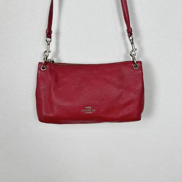 [BUNJANG] Coach Leather Mini Crossbody Bag Red / 코치 미니 크로스백 여성 가방 라덴 빈티지