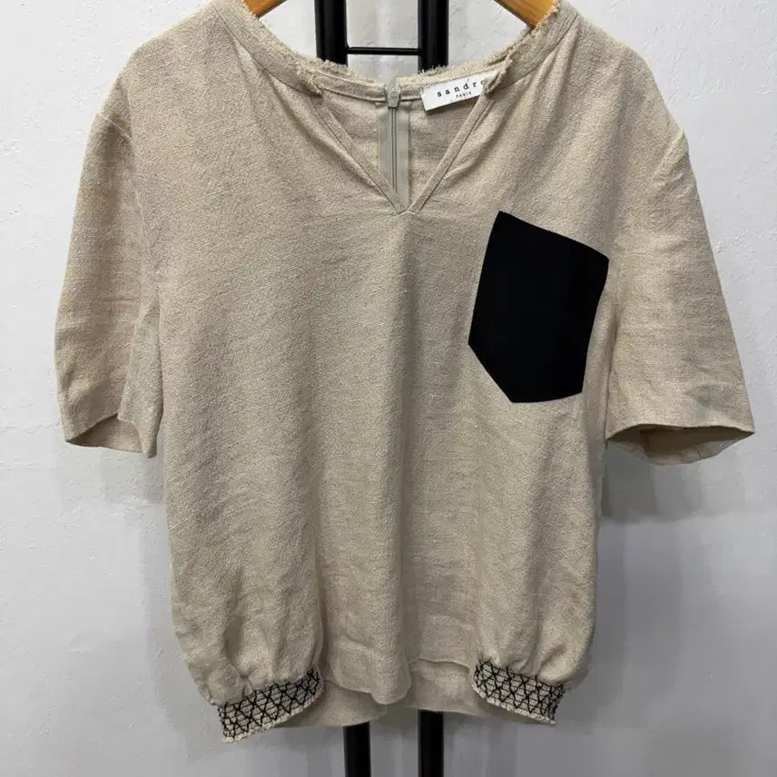 [BUNJANG] Sandro Women's Linen Blouse / 정품) 산드로 여성 린넨 블라우스 82