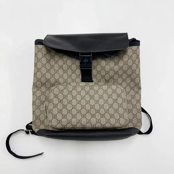 [BUNJANG] Gucci GG Supreme Canvas Backpack 406398 / [구찌] 406398 GG수프림 캔버스 백팩 / B급