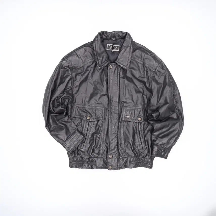 [BUNJANG] Nova Leather Jumper / 110 노바 가죽 점퍼 0901H2