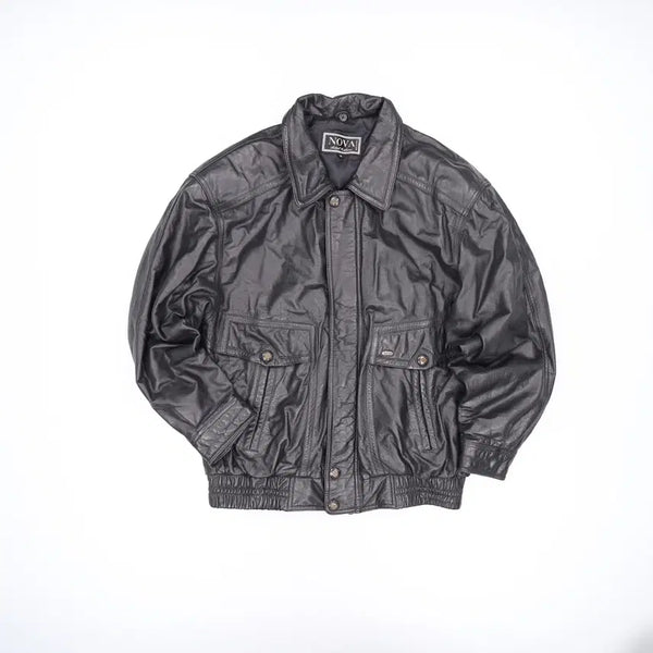 [BUNJANG] Nova Leather Jumper / 110 노바 가죽 점퍼 0901H2