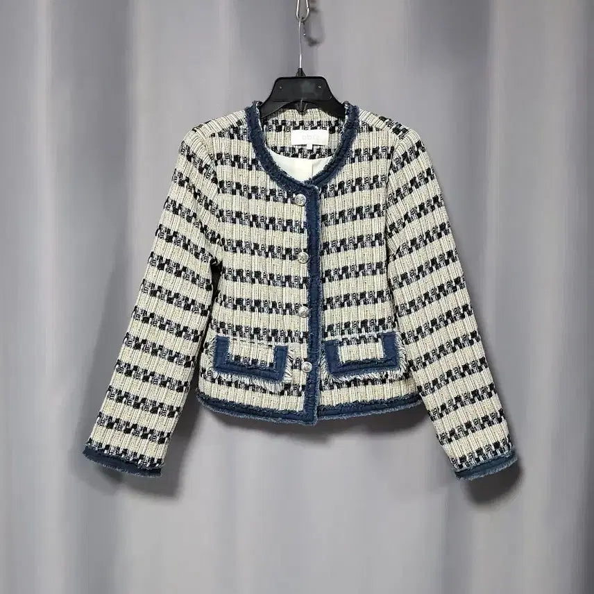 [BUNJANG] ab.fz Denim Contrast Tweed Jacket / ab.fz 데님 배색 트위드 자켓