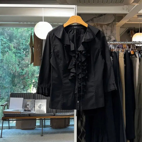 [BUNJANG] Atzro Tiyama Frill Shirt / 아츠로 티야마 프릴 셔츠