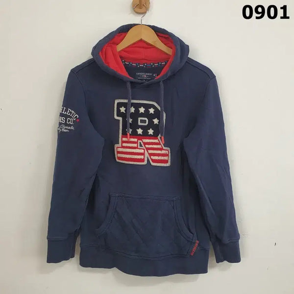 [BUNJANG] Athletic Jeans Navy R Patch Hoodie M / 애슬레틱 진스 후드티 네이비 R 패치 m
